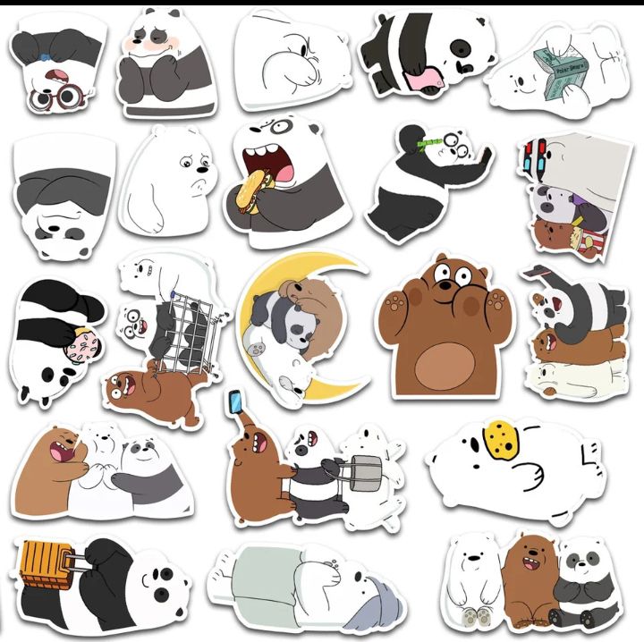 Cute 3bears stickers 30pcs | Daraz.pk