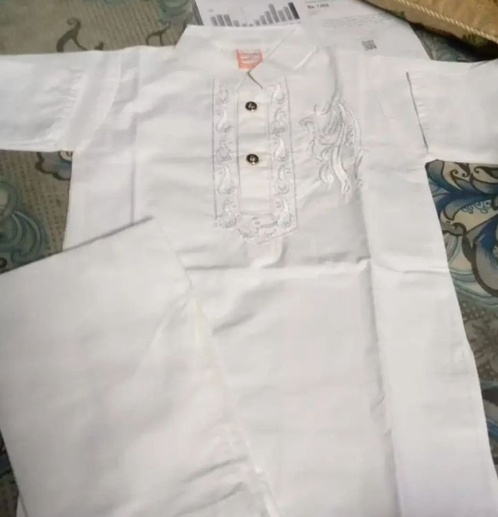Boy Shalwar Kameez In White Colour size 6 to 9 Month main image 0