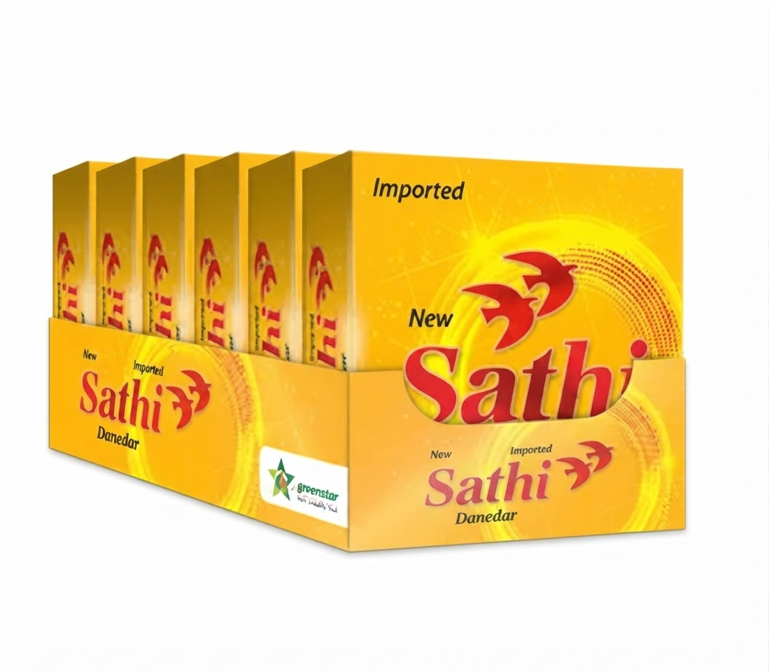 Sathi Danedar Condoms 4 Pieces Dispenser Pack of 6 Lubricated Natural Latex for Protection & Comfort