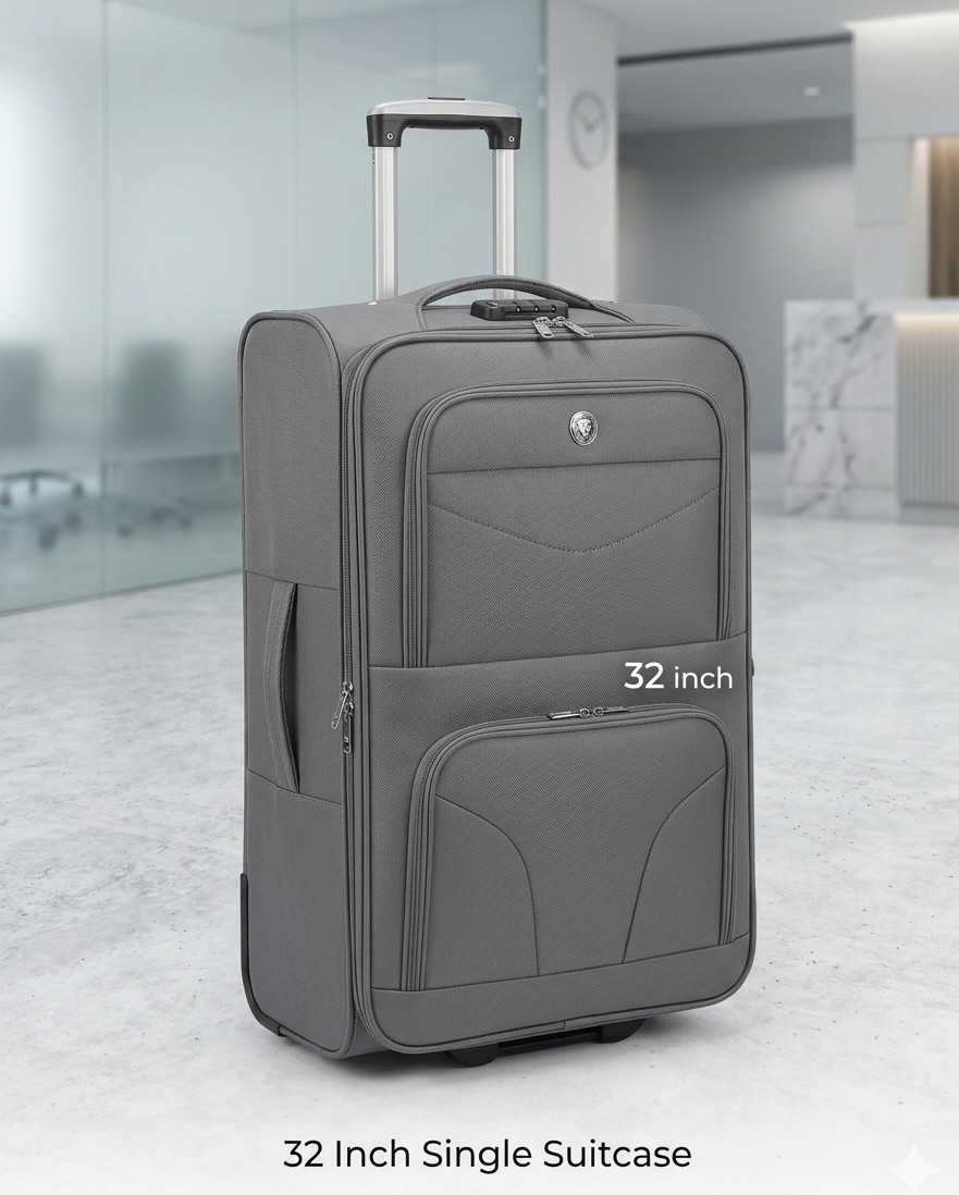 Premium Quality 32 Inch Large Capacity Travel Trolley Suitcase Bag for Men & Women