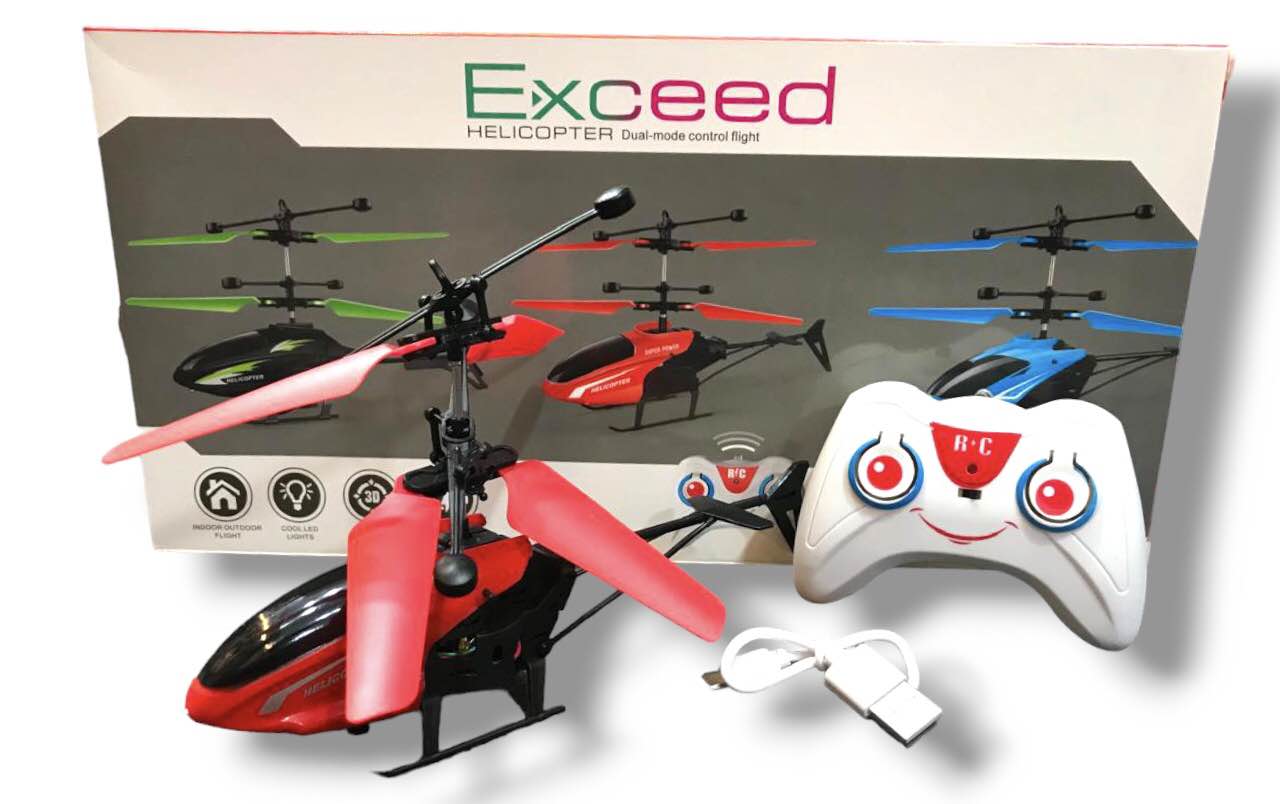 Remote and sensor control helicopter rechargeable for kids