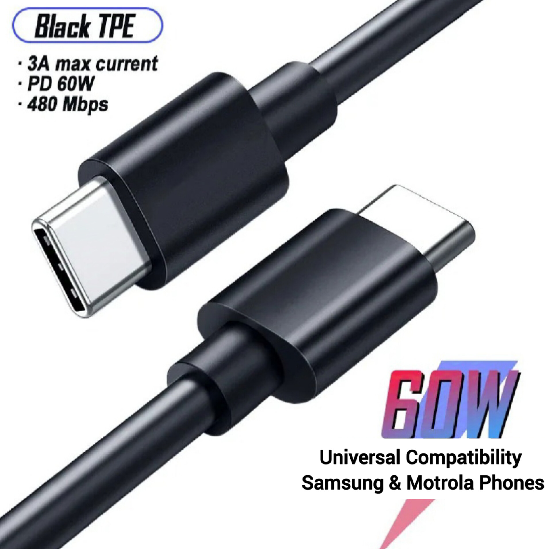 Original Latt 60W PD Usb Type C To Usb Type C Cable Universal Compatibility For Samsung and Motrola All Phones