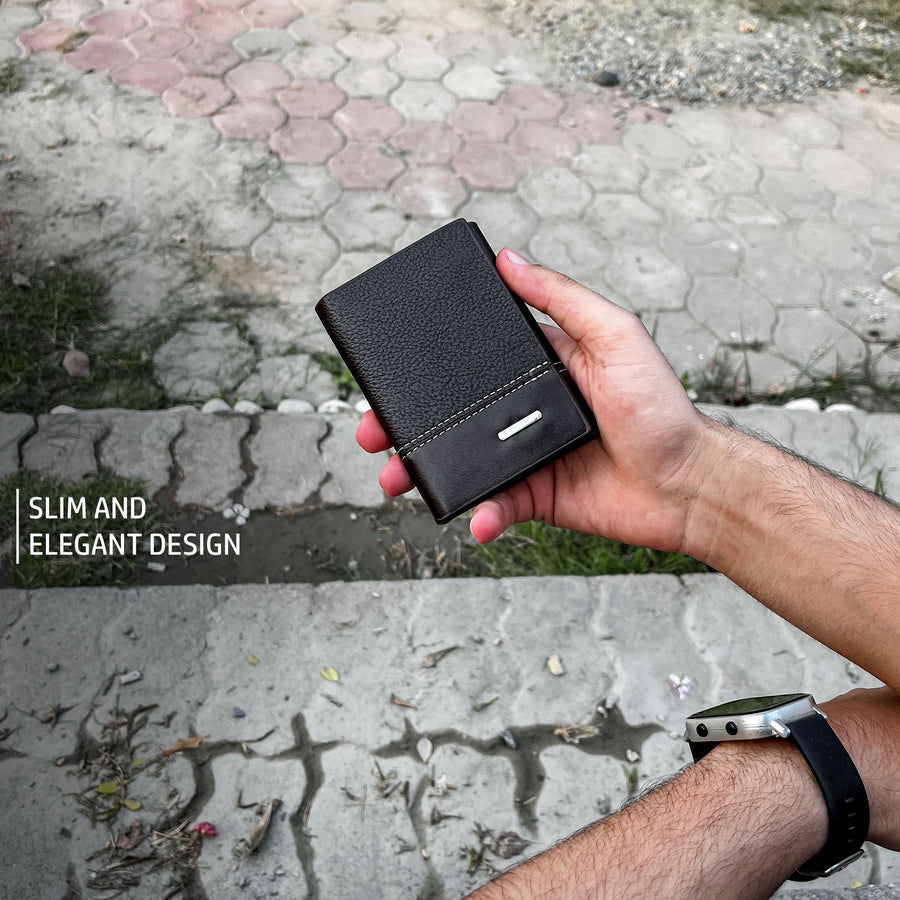 Premium PU Leather Trifold Wallet | Card & Cash Holder | Stylish Men’s Wallet