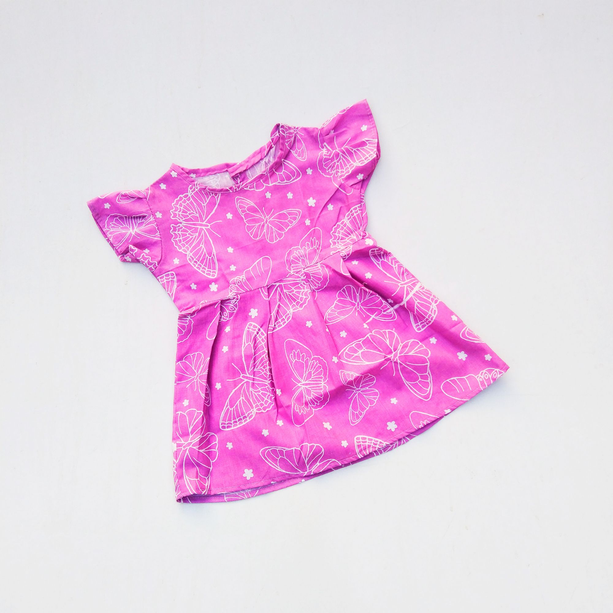 Pack Of 3 Multi-Color Printed Cotton Frock For Girls (Random Design)