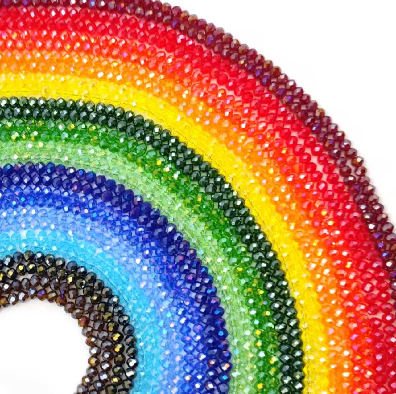 85+ Pcs 6mm Austria Faceted Crystal Rondelle Beads – Washable Glass Loose Spacer Beads for Jewelry Making, Bracelets, DIY Crafts & Accessories