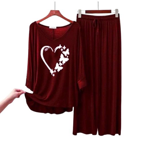 HERMAIN BANTVA Printed Cute  Ladies Sleep Wear Night Dress night wear night suit with Shirt and Trouser (Complete Sleeping Suit) For Women and Girls night dress for girls