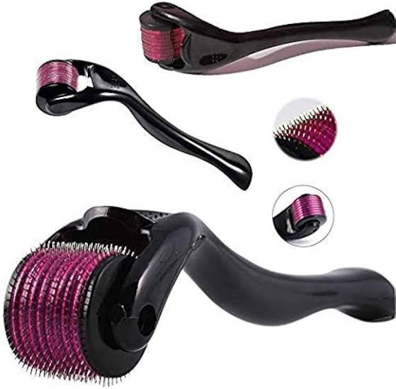 Derma Roller for Hair & Skin 0.5MM Beard Growth - Microneedling Roller Beard Dermaroller for Face Body Scalp Men Women