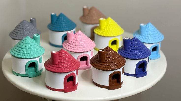 🏡 Mini Ceramic House Candle Holder – Aesthetic Home & Ramadan Decor