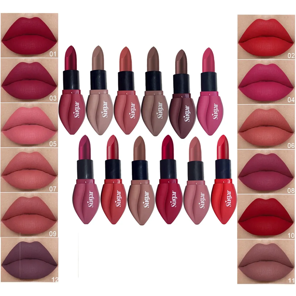 Matte Lipstick Long Lasting, Waterproof & 12 Stunning Shades Send Random Shade Lipstick Makeup Lipstick For Girls 1 PC