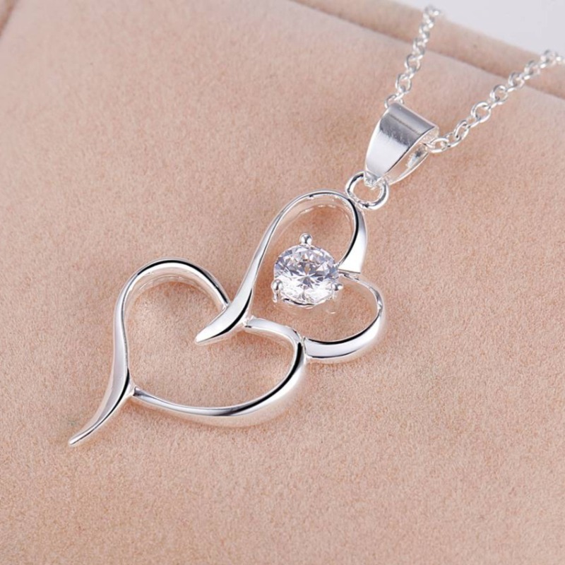 925 Sterling Silver Necklace Pendant for Women High Quality Wedding Jewelry Engagement Fashion Exquisite Holiday 