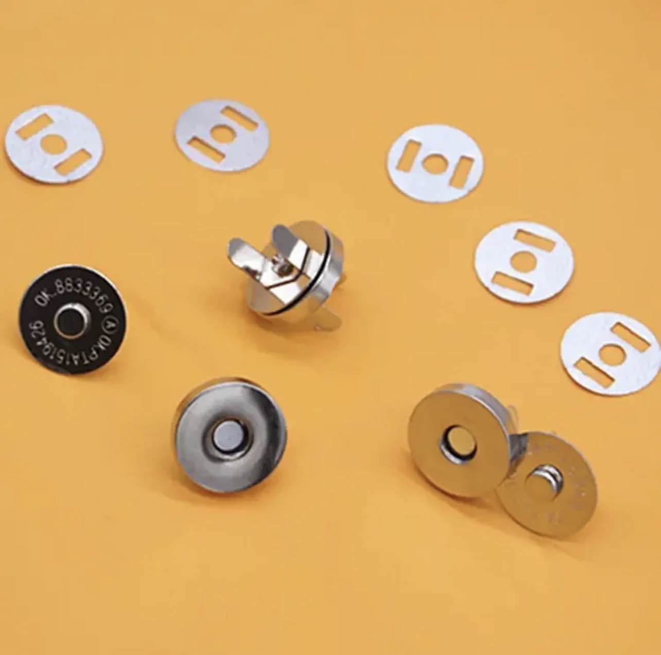 4x10 Sets Magnetic Snap Fasteners 18mm Buttons Clasps for Handbag Purse Wallet Craft Bags Accessories Strong Adsorption Buckle DIY Supplies | Falcon Traders Faisalabad