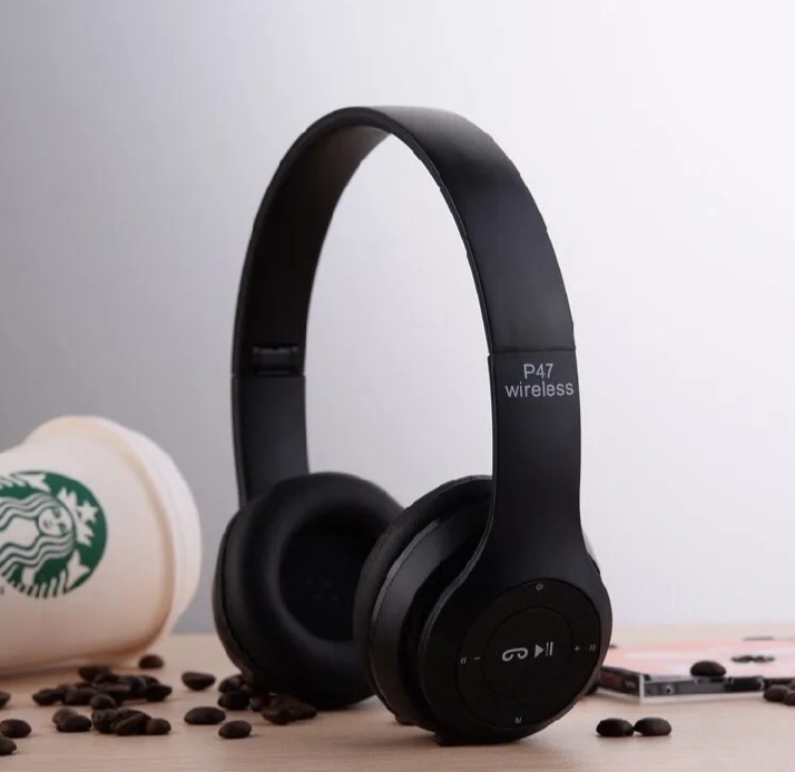 P47 Wireless headphones with Microphone Bluetooth Foldable Headset Support FM Radio TF for PC ,TV Smart Phones & Tablets etc. price in Pakistan