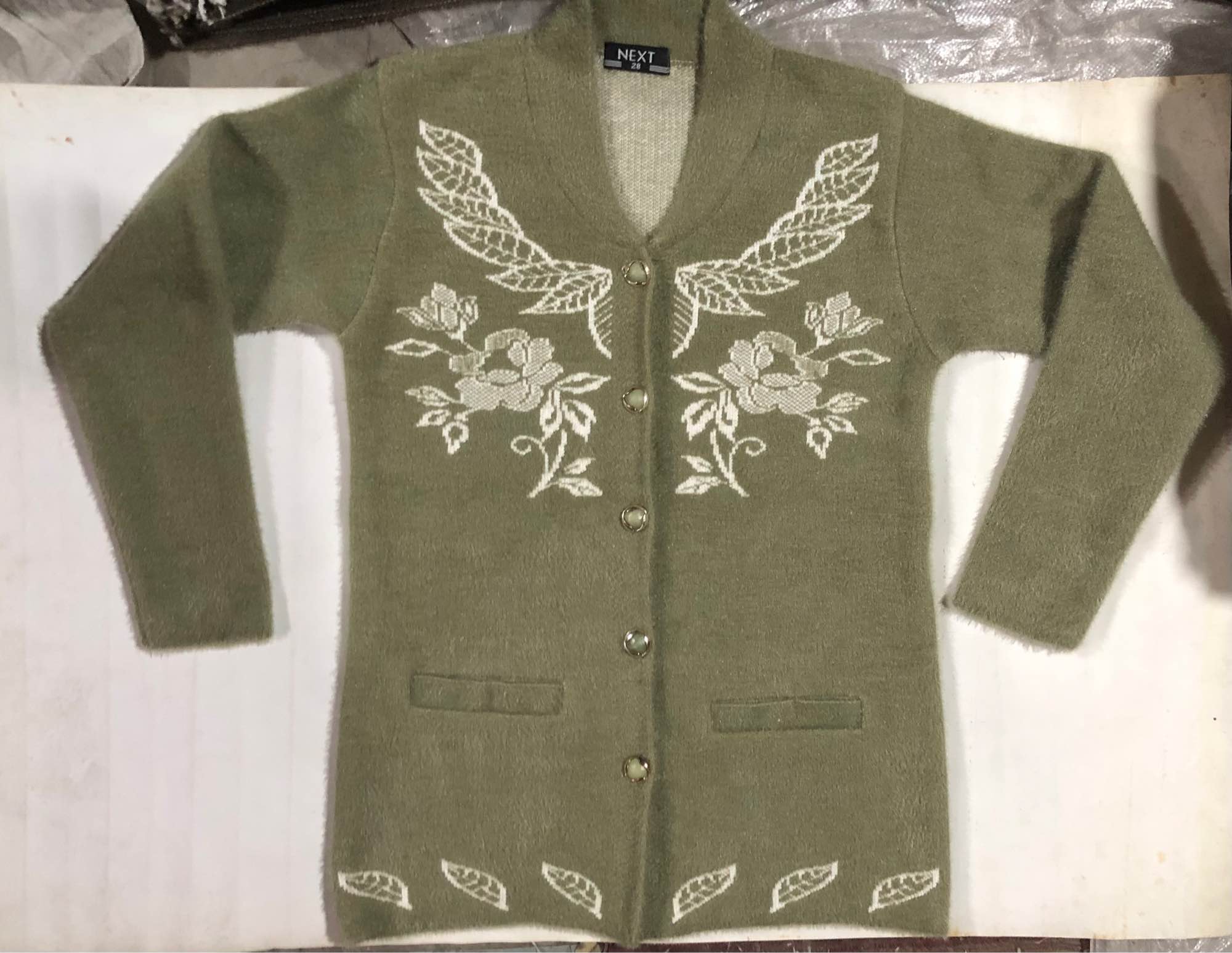 Sweaters for Women Full Sleeves Soft Wool Embroidery with thread Cardigans