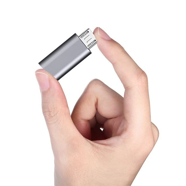 Type-C To Micro-USB Data Adapter Converter High Quality Aluminum Frame , Female Micro USB to USB 3.1 Type C Male Adapter Converter Connector For Phone Charging And Data Transfer
