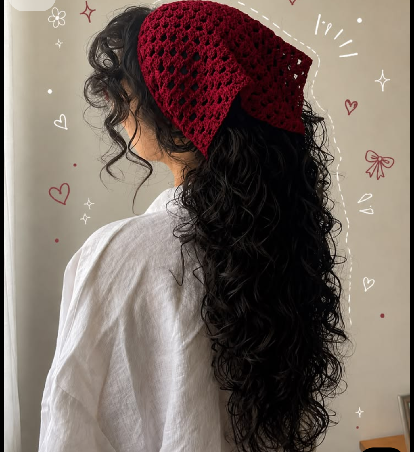 crochet hair bandana