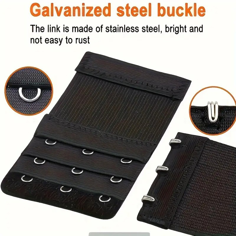 3 PCS Women's Bra Extenders 3/2 Hooks Stretchy Bra Extension Strap Elastic Bra Band Hook Bra Strap Extender Bra Extenders