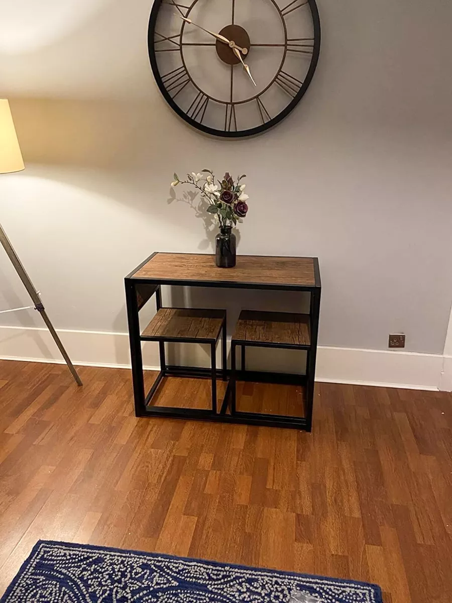 Small Dining Table 2 Chairs Kitchen Furniture Set Space Saving Breakfast Table Customized