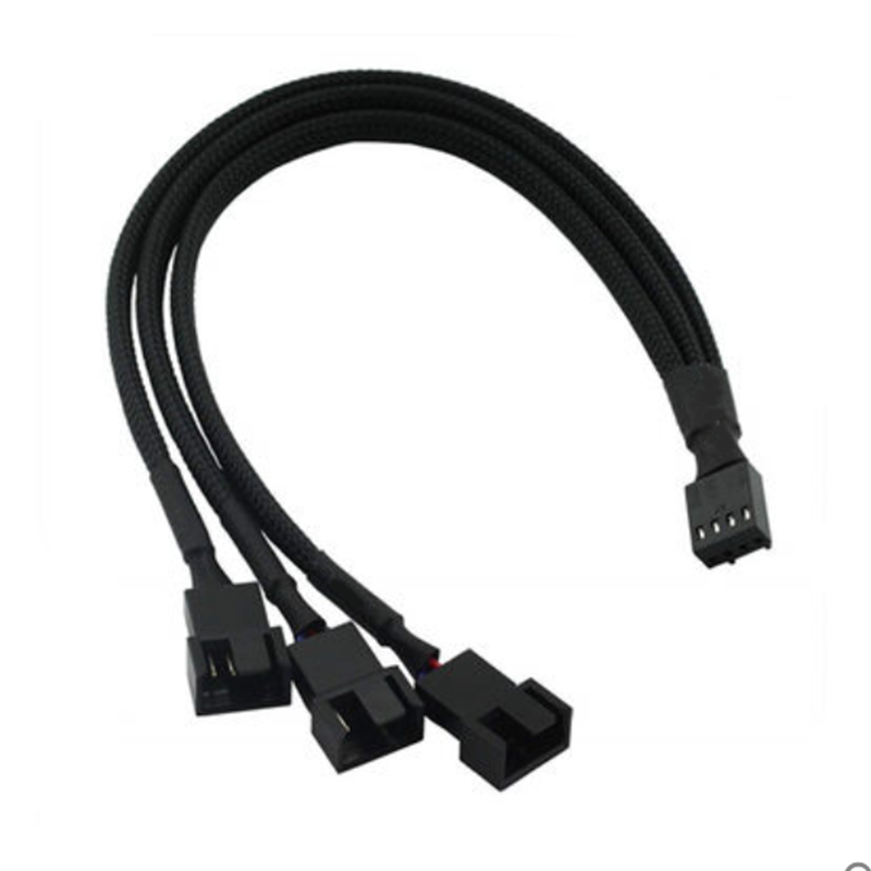 JUMPEAK High-quality PC Computer Case Cooling Fan PWM 4PIN Splitter Cable Braided Sleeve Extension Wire