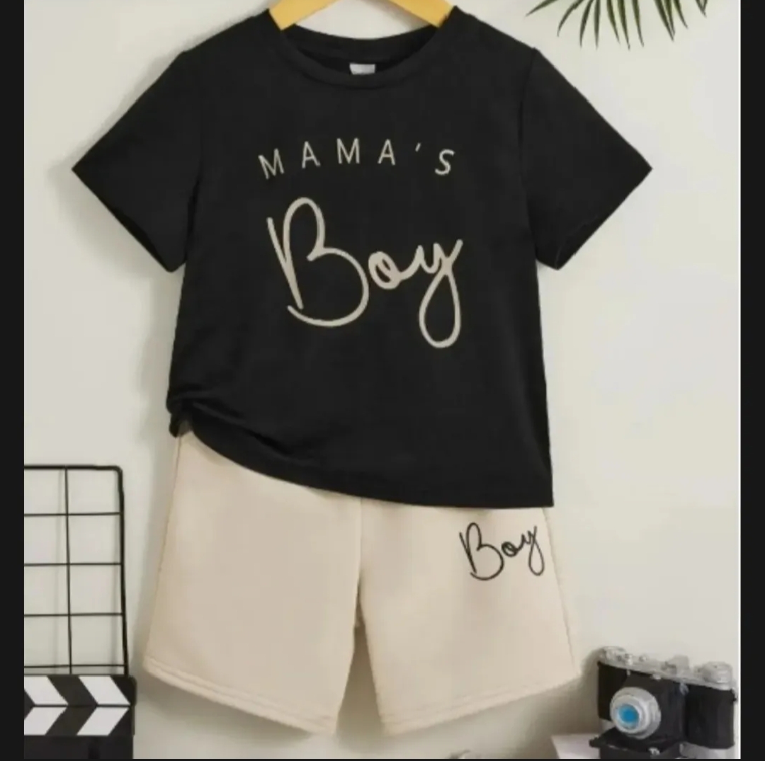 Daddy's Boy T-shirt And Short Pant For Kids Baby Boys Round Neck Short Sleeves Tee Top's Clothes Sets Dresses Outfit Suit Niker And Shirt Jannat Store