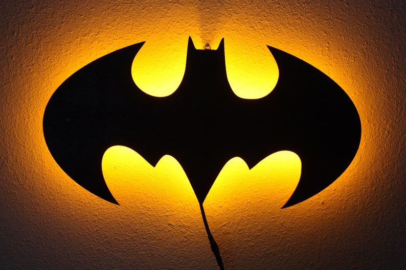 Batman LED Wall Light with Remote Control - Color Changing Modern Design for Boys' Rooms and Gaming Desks ( remote with only RGB Varient )