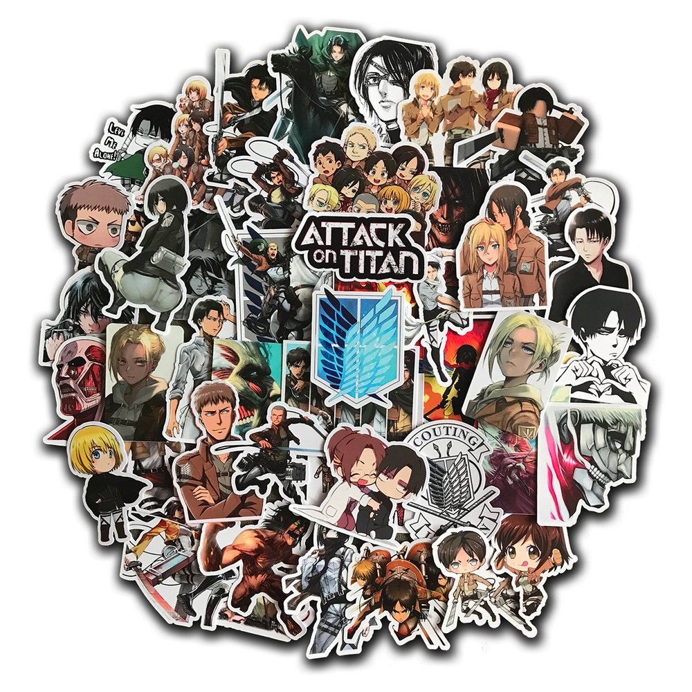 Attack on Titan Stickers Scrapbooking Phone Luggage Skateboard Laptop DIY Anime Waterproof Decals Gift