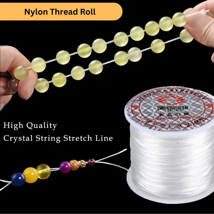 Stretchable Thread For Jewlery Making Nylon Thread For Bracelet Making Elastic String For Beading Jewelry Cord Elastic Bracelet Rope Crystal Beading Cords for Jewelry Making Beading Thread Elastic String Cord