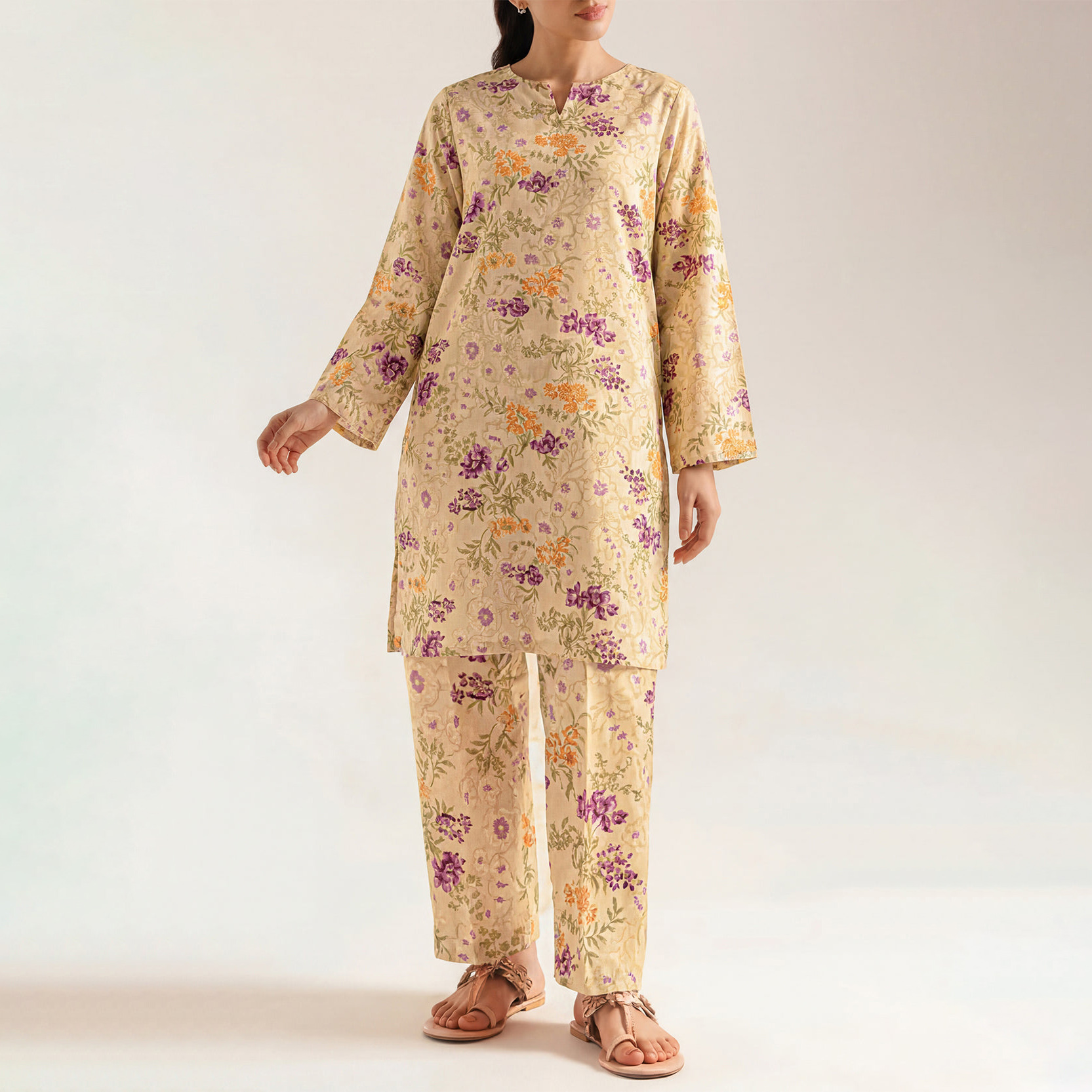 Saya Unstitched Printed Premium Lawn 2 Piece (Shirt/Trouser) Unstitched Fabric For Women - Suit For Women - Essential Collection - Summer 2026