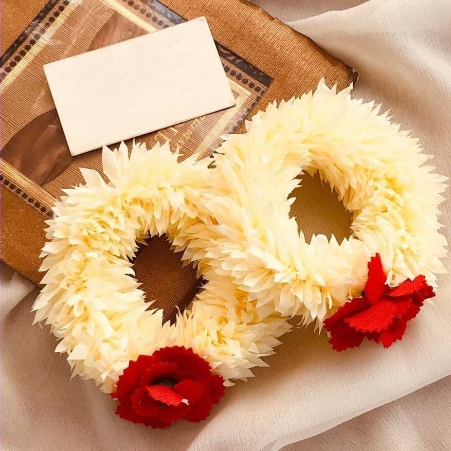 Artificial Gajra flower kangan for wedding jewellery reuseable ( 1PAIR)