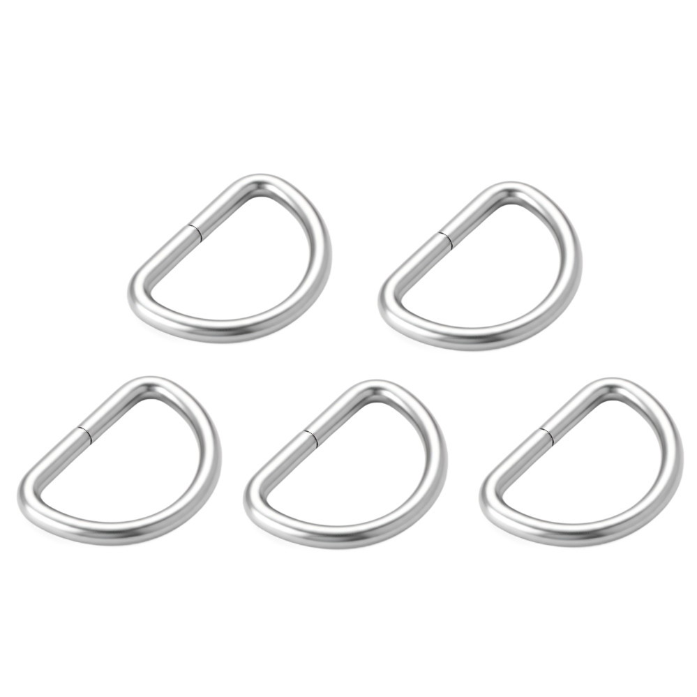 5pcs Metal D Ring Buckle for Webbing Backpack Bag Parts Leather Craft Strap Belt Purse Pet Collar Clasp High Quality Metal