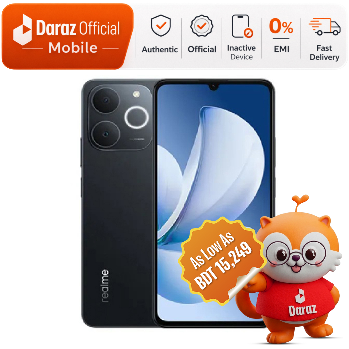 Realme Note 70 4/128GB | 6.7" 90Hz Display | 6300 mAh Massive Battery | 13/5MP Camera | Drop & Water Resistance