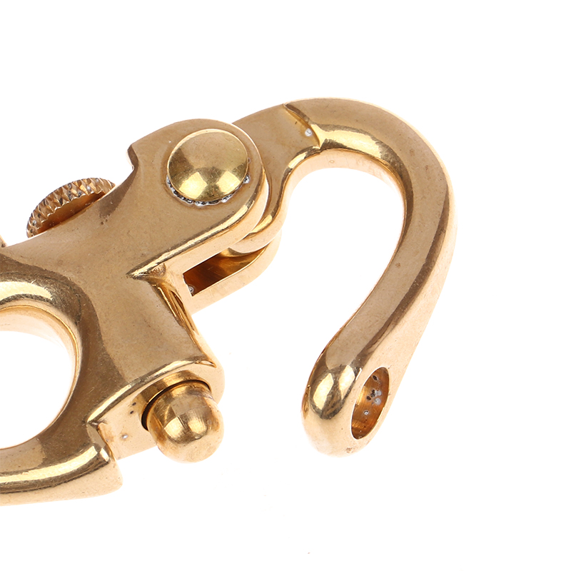 Solid Brass Buckle Clasp Buckle Keychain Ring Hook Screw Pin Joint Connecter Bag Strap Leather Craft Accessories Parts