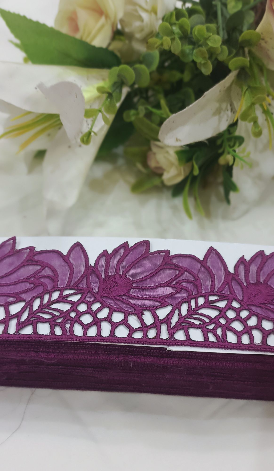 fashion one yard top quality organza embroidery cutwork lace