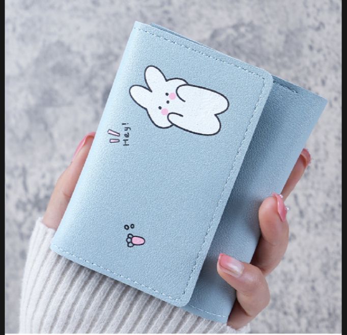 Multi Card Slots Cute Women Wallets Lighteeight Cute Three Fold Card Bag For Casual Use Carry Young Girls Student Gift