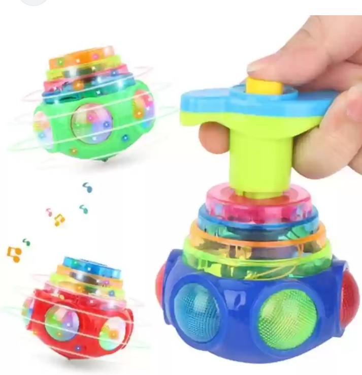 Spinning Top with Light and Music
