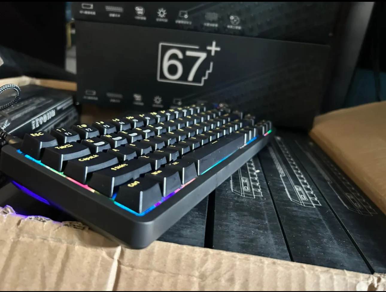 Homoo KF068 ARGB Mechanical Keyboard – ARGB Backlit Wired Gaming