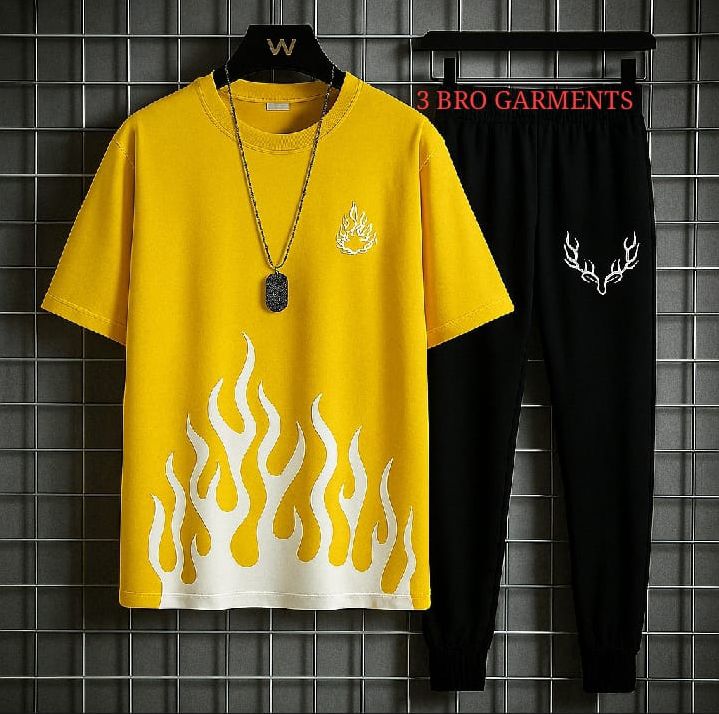 NEW TRENDY 🔥 D T F (STRONG & UNBREAKABLE REFLECTOR PRINTED) SUMMER TRACKSUIT FOR MEN _ SOFT AND COMFORTABLE FABRIC SUMMER TRACKSUIT FOR MEN - PREMIUM T SHIRT AND TROUSER SET PRINTED SUMMER TRACKSUIT FOR MEN_TRACKSUIT FOR BOYS. ( MULTIPLE COLORS)