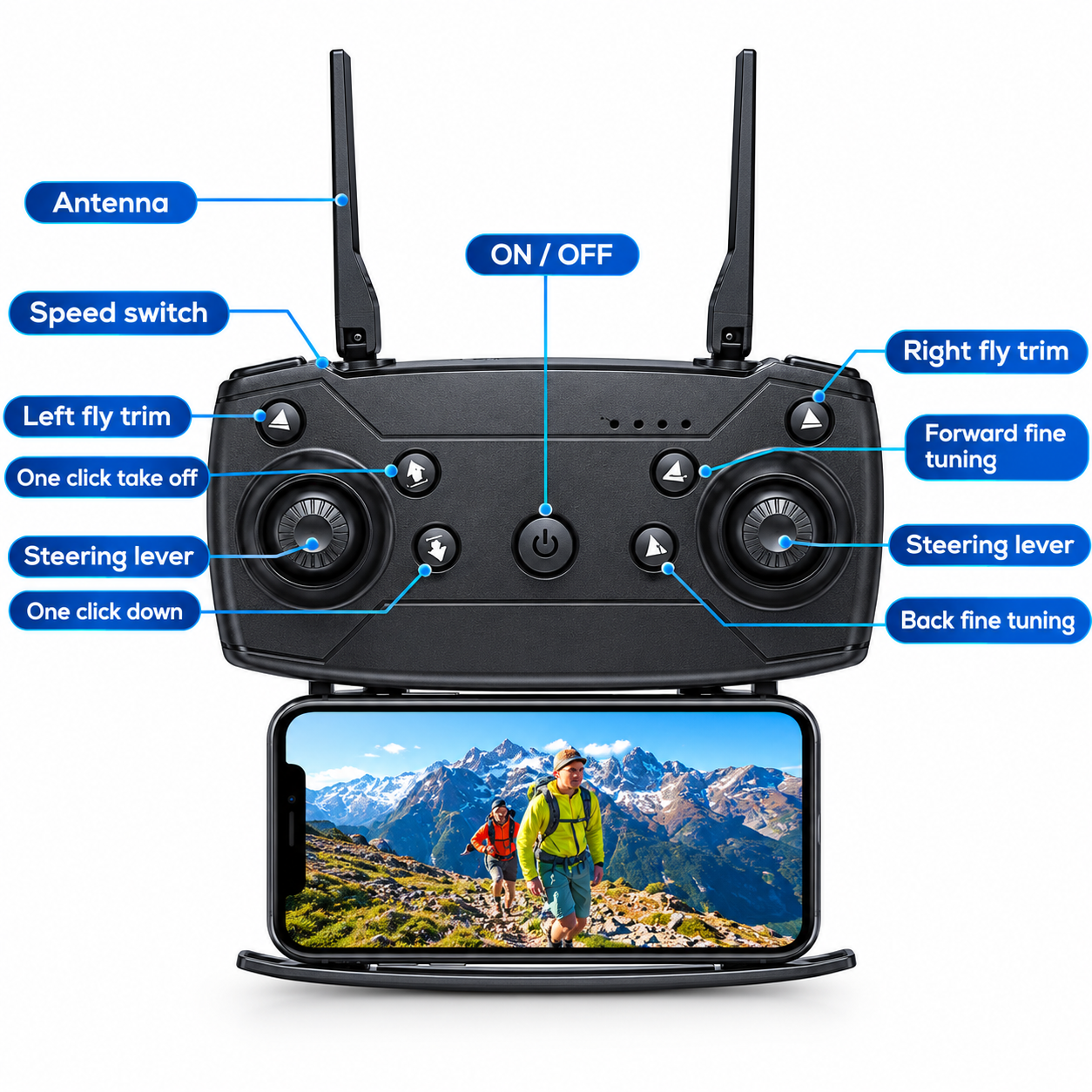 E88 Pro 4K Dual Camera Drone | Foldable RC Quadcopter
WiFi FPV HD Camera | Altitude Hold & One Key Takeoff
Remote Control Flying Drone | Rechargeable Camera Drone
For Kids & Adults | Gift Toy