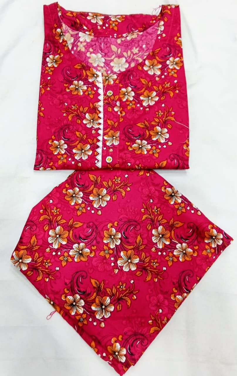 Cotton 2 piece suit new latest design fabric soft Lawn cotton random colour