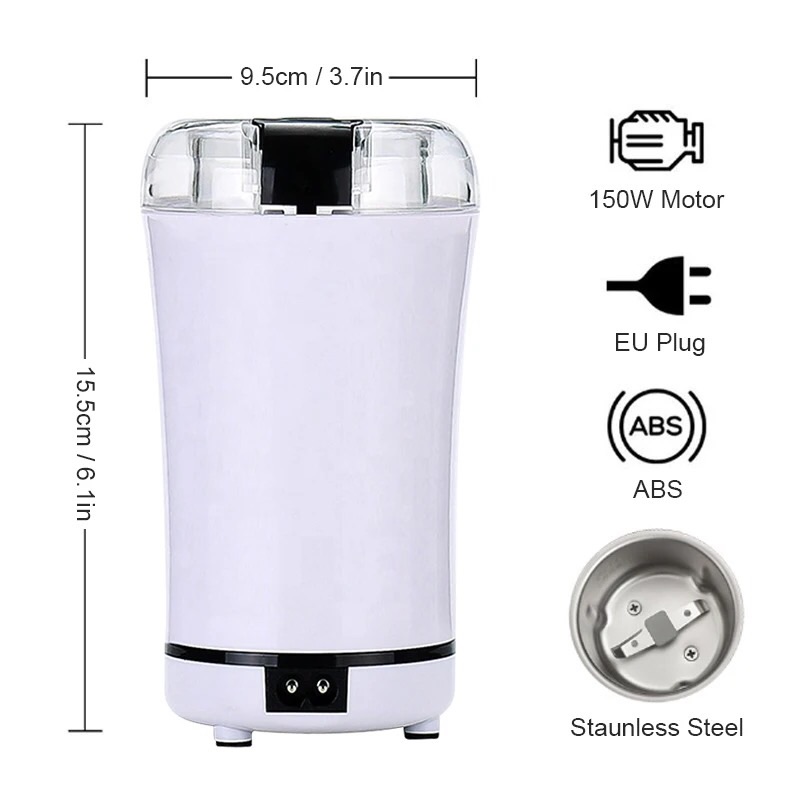 Electric Coffee Grinder, 150W Electric Stainless Steel Coffee Bean Nut  Grinder Mini Portable Coffee Bean Grain Spice Herb Grinder Blender : Buy  Online at Best Price in KSA - Souq is now