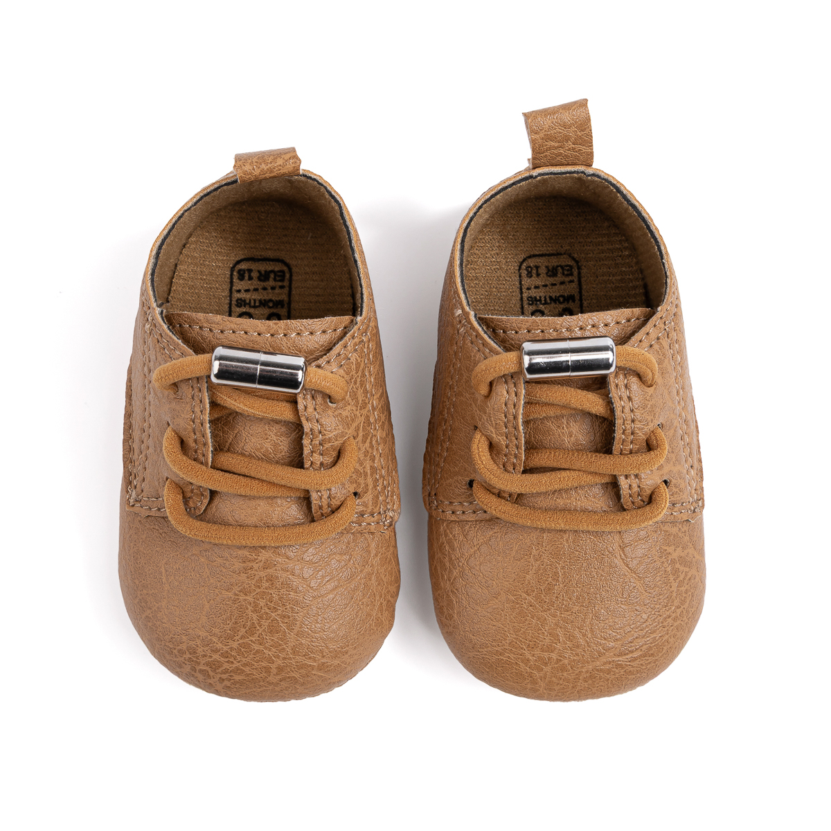 Boys Girls Shoes Retro Leather Casual Sneakers Lace Up Wear-resistant  Soft Anti-slip Sole Toddler First Walkers 2-colors