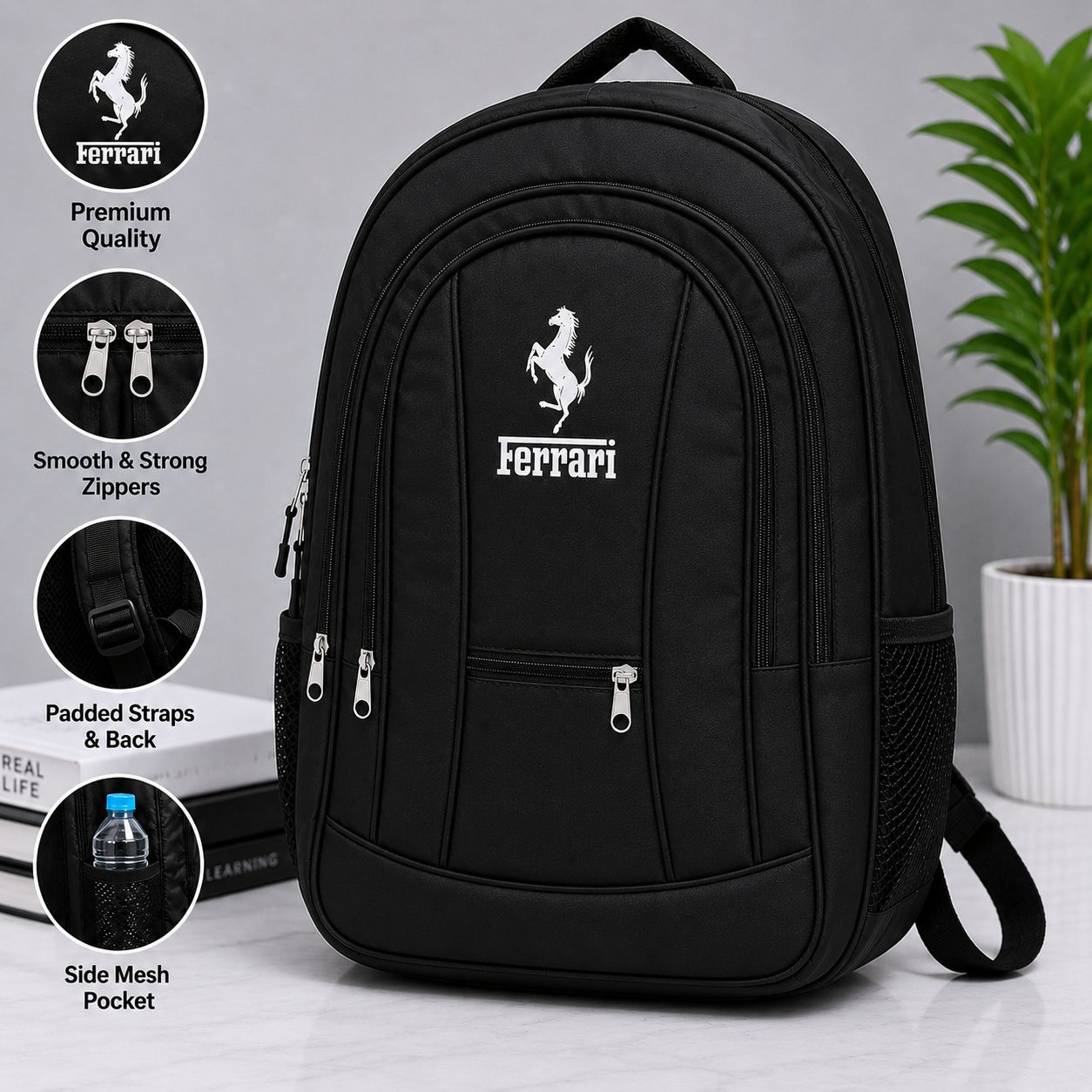 Durable  All Season Quality Laptop Bag For Men Multi Pocket Travel Backpack For Everyday Carrying