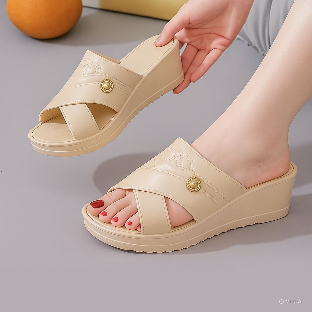 Metro Wedge Sandals for Women Best Quality Rubber Slippers for Women