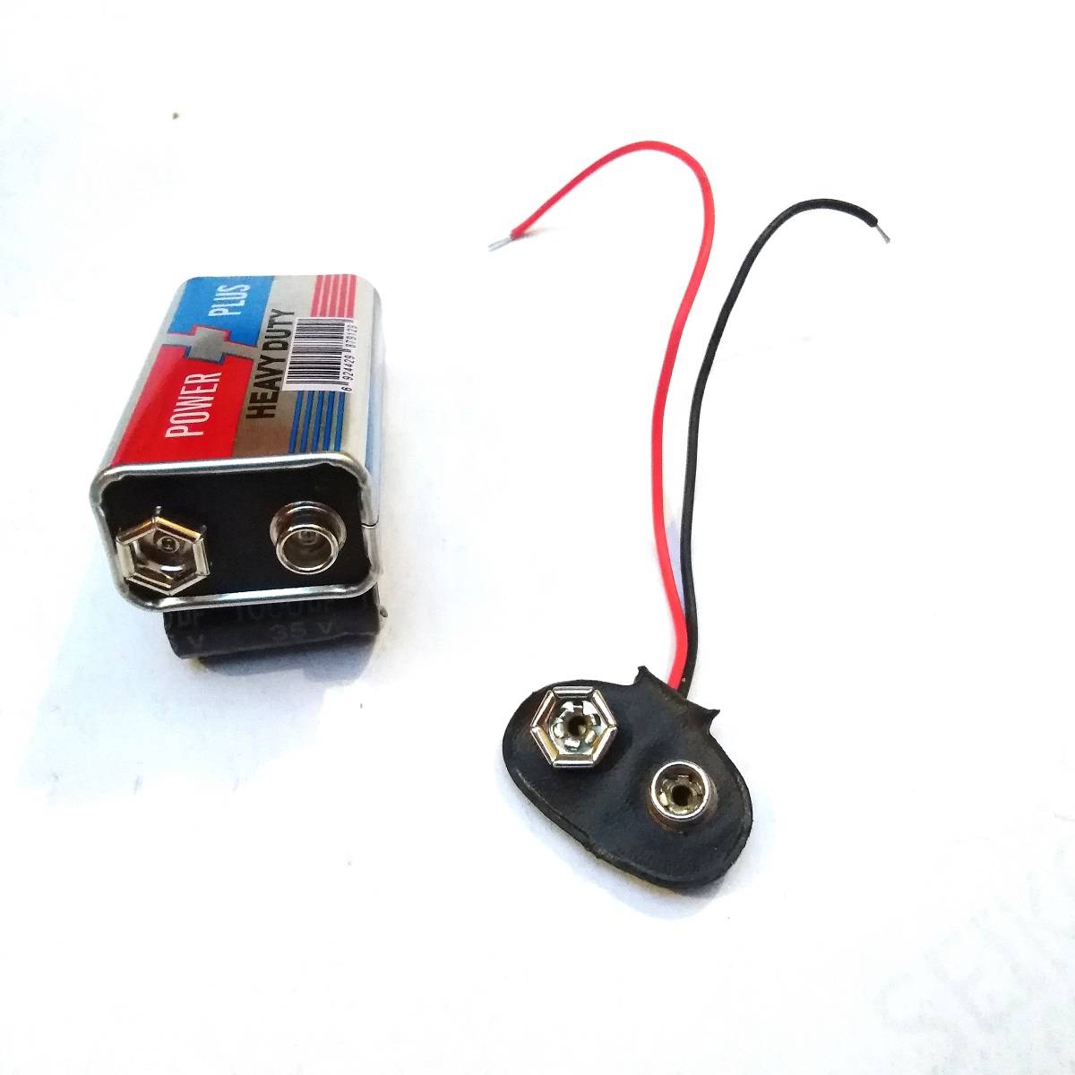 Power Plus Original 9V Heavy Duty Battery With Clip (One Piece)