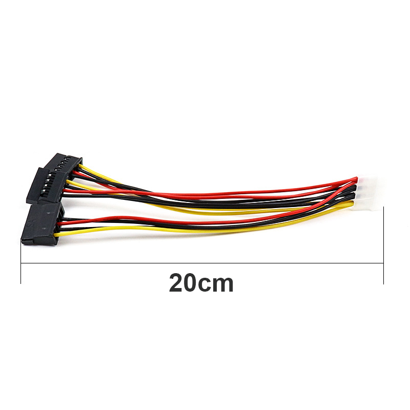 IDE Molex 4Pin Male to SATA Female Splitter Cable 1 to 3 Extend Convert Wire PC Computer Hard Disk Power Cord Adapter
