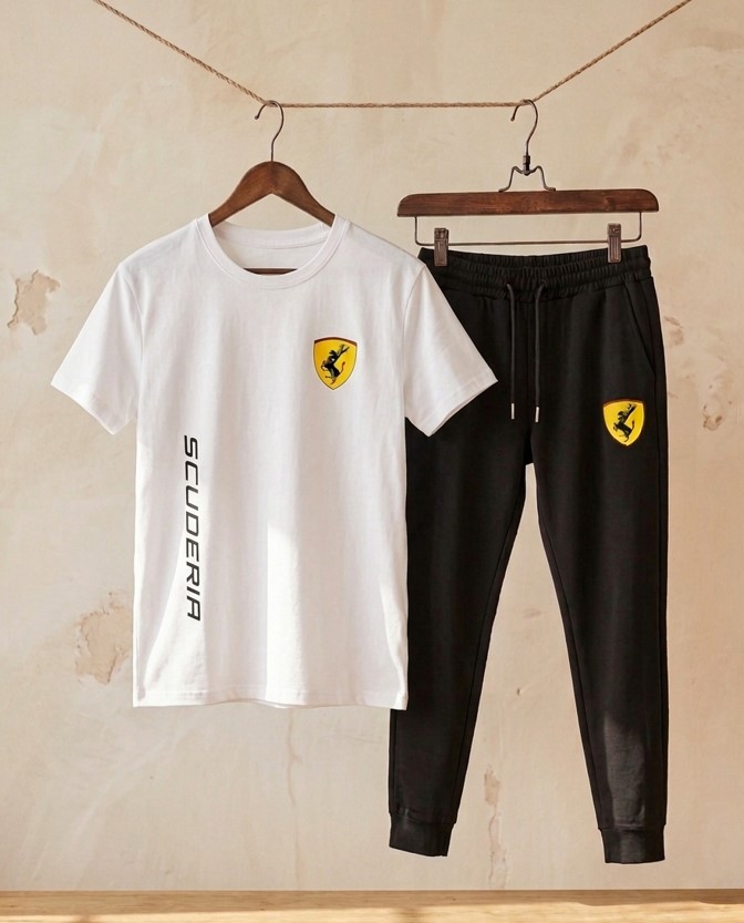 SA Traders New Trendy Summer's Tracksuit For Men With Trouser - Premium Drifit Polyester Fabric - Trousers For Men - Polo Shirts For Men - Summers Tracksuits For Boys & Men - Mens Tracksuits - Tshirts For Men
