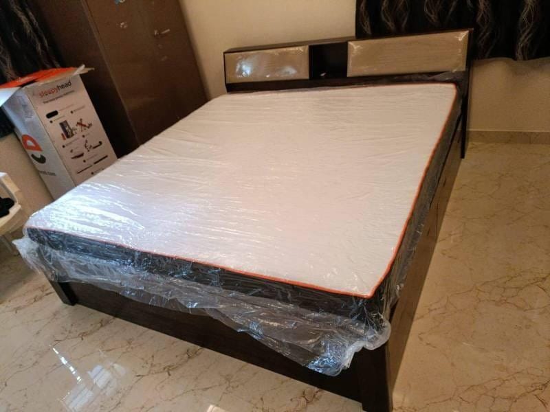 Walken Sheesham Wood Bed without Side Tables