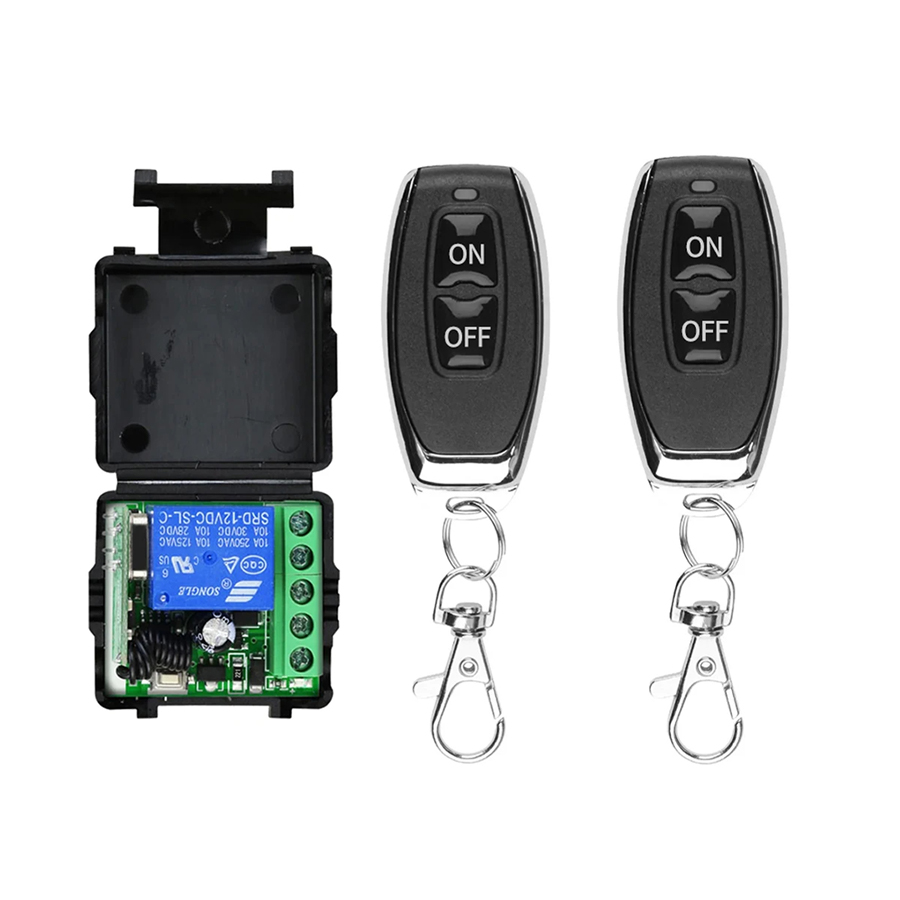 DC 12V RF 433Mhz Wireless Remote Control Switch Relay 1CH Receiver Module For LED Door Electromagnetic Lock DIY