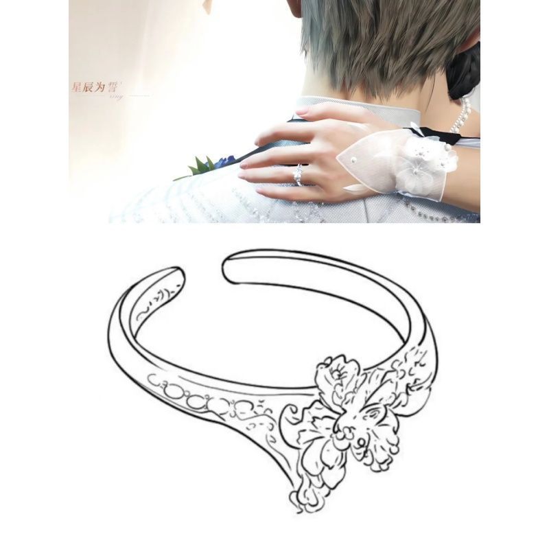 Hot Game Love and Deepspace Caleb Xavier Sylus Zayne Rafayel Cosplay Rings Heroine Couple Wedding Rings for Women Halloween 