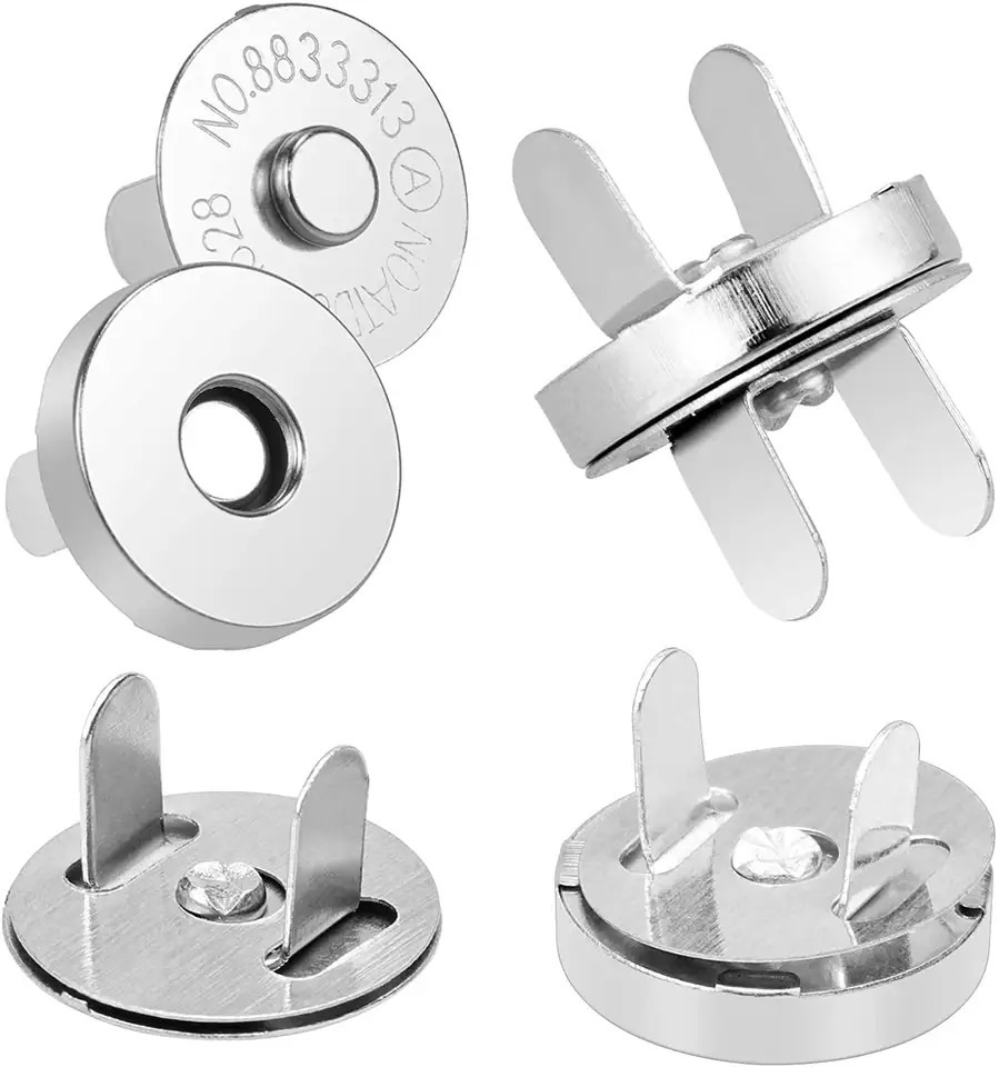 4x10sets/lot Magnetic Snap Fasteners Clasps Buttons Handbag Purse Wallet Craft Bags Parts Accessories Adsorption Buckle 18mm