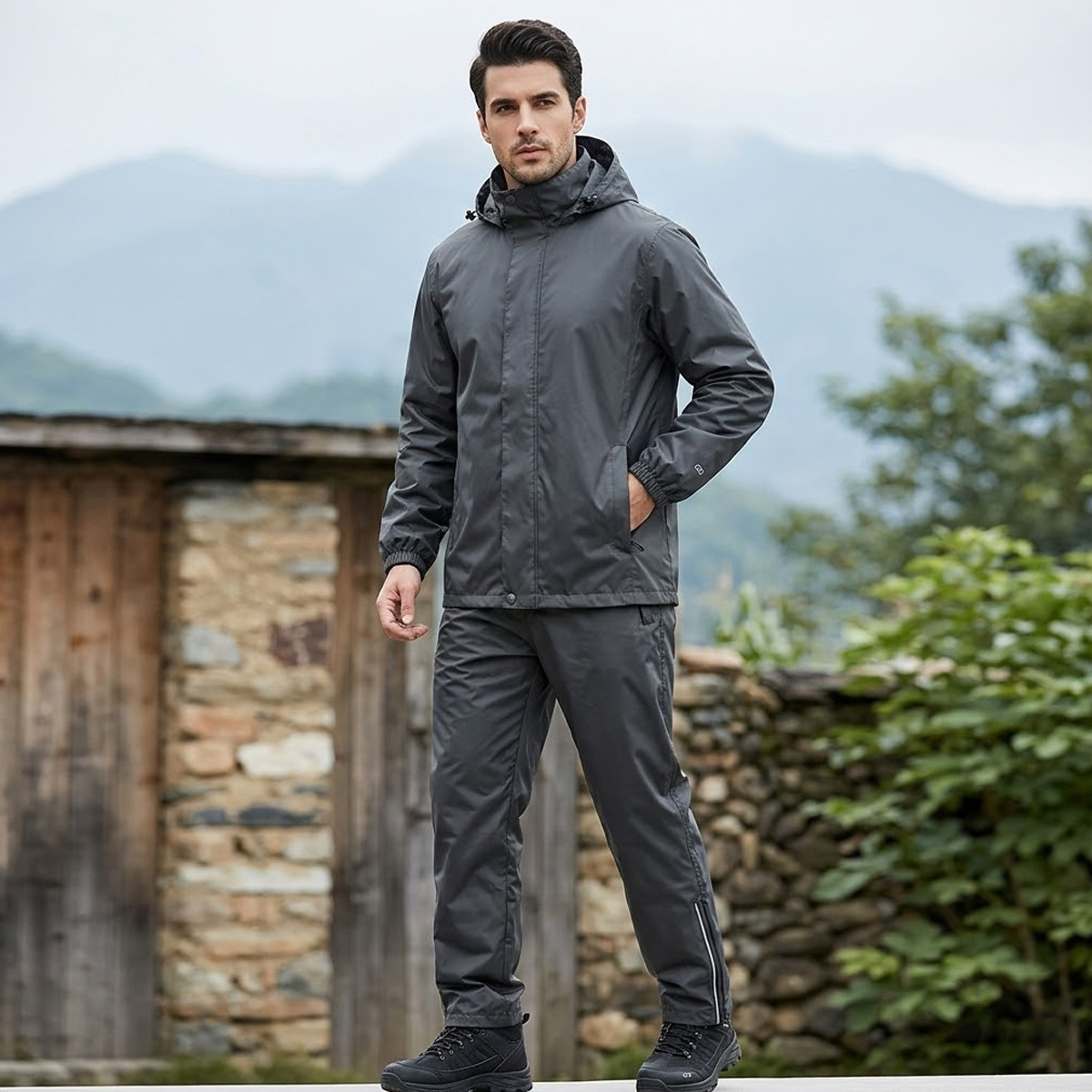 Rain Suit for Men Season Waterproof Parachute Fabric Complete Protection From Rain & Dust For Men & Women Universal Size  Barsati Multi Color